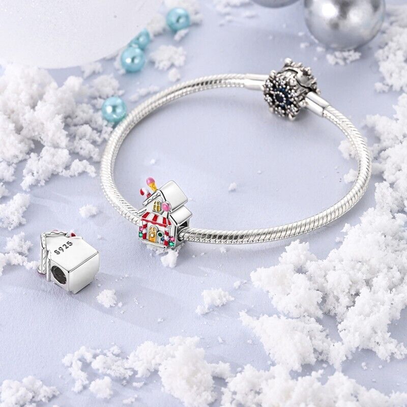 Christmas Candy Cane House Charm - bellissi