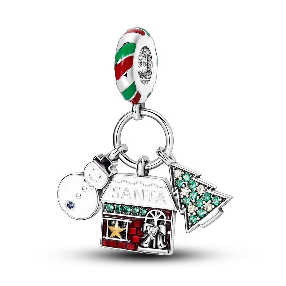 Christmas Tree Snowman Santa House - bellissi