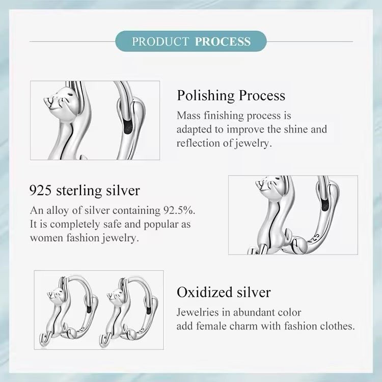 Climbing Cat Earrings - bellissi