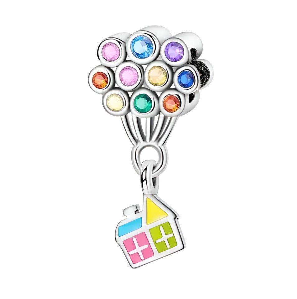 Colourful Zirconia Balloon & House Charm - bellissi