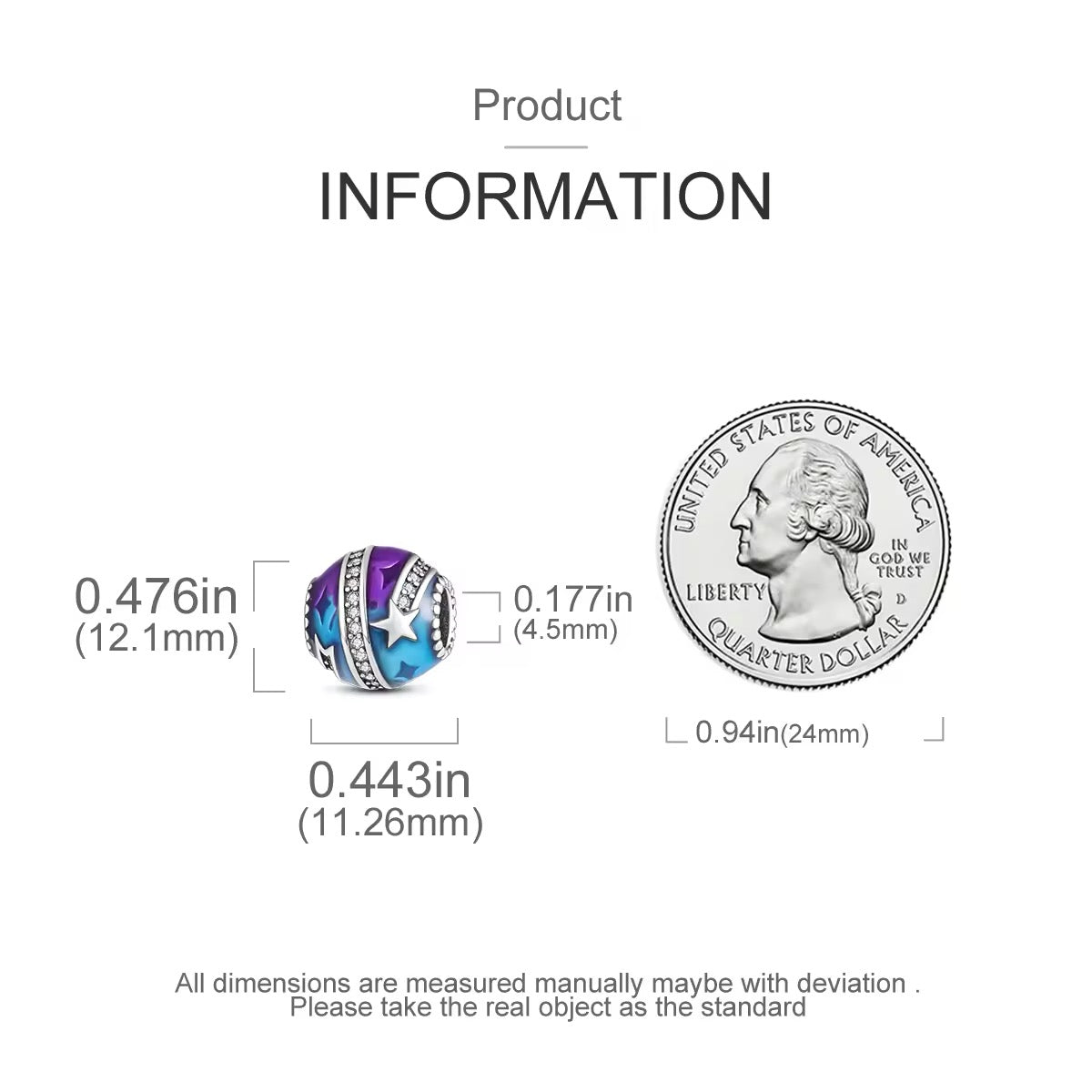 Comet around the Earth Charm - bellissi