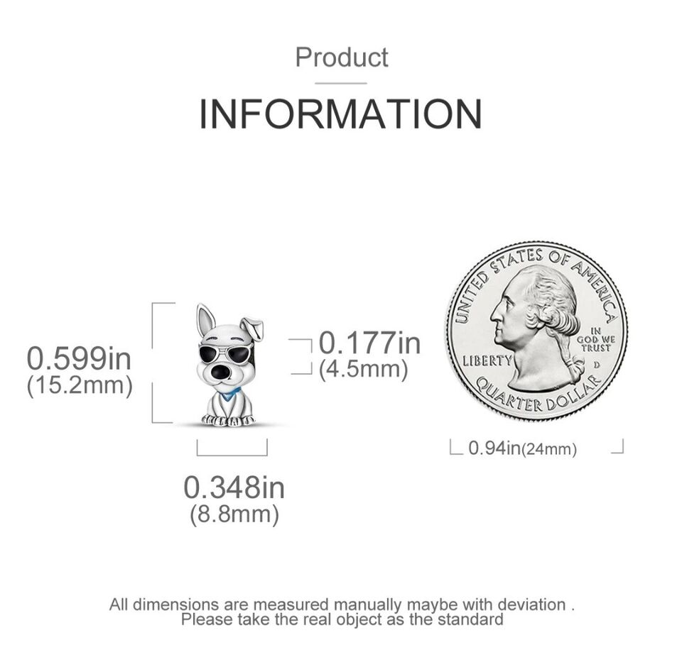 Cool Dog With Sunglasses Charm - bellissi