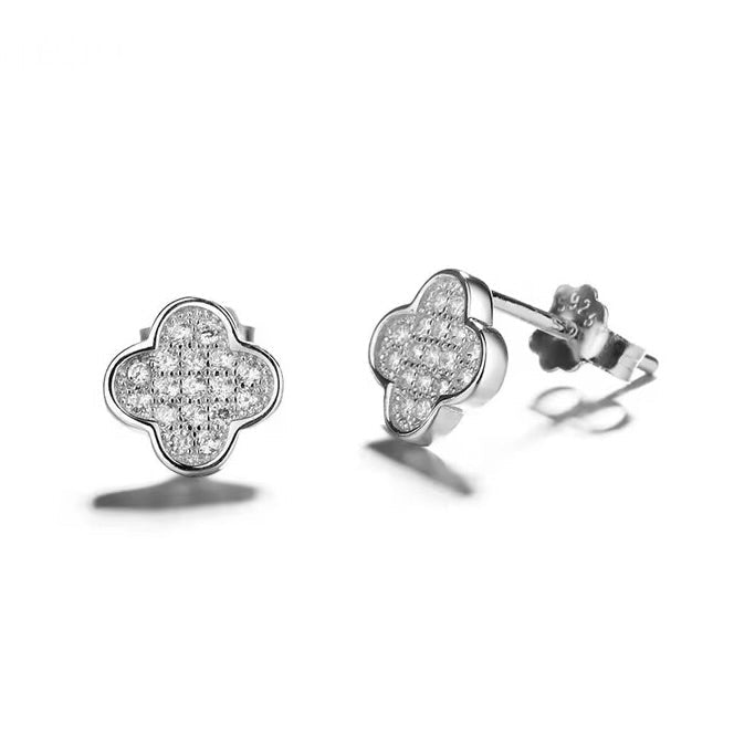 Crystal Clover Earrings - bellissi