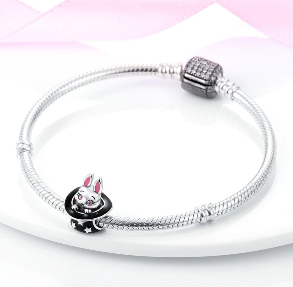 Cute Rabbit In Magical Hat Charm - bellissi