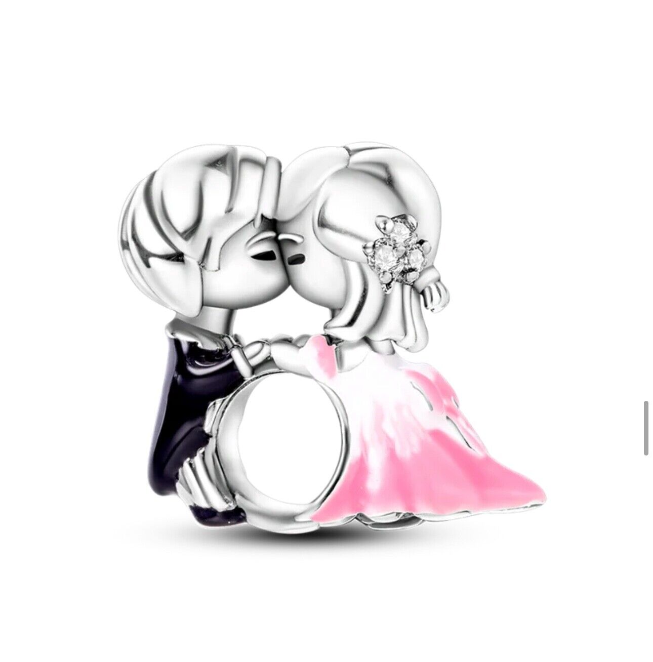 Dancing Boy Girl Kissing Couple Charm - bellissi