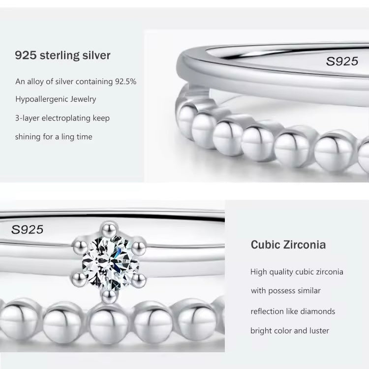 Dazzling Zirconia on Bilayer Ring - bellissi