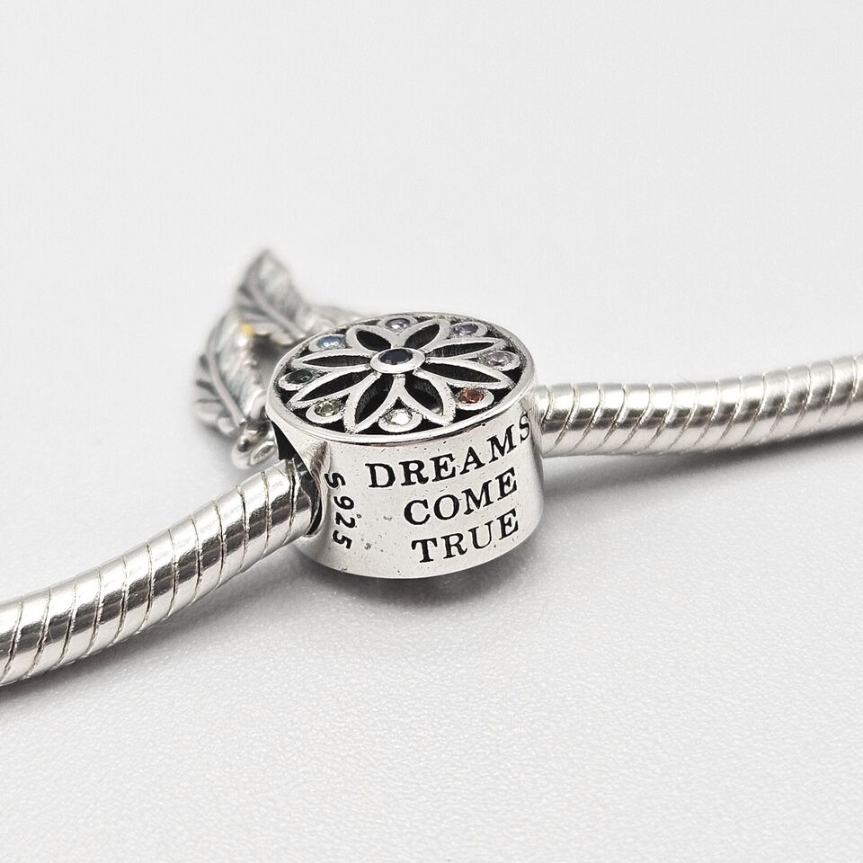 Dreamcatcher With Zircon Silver Charm - bellissi