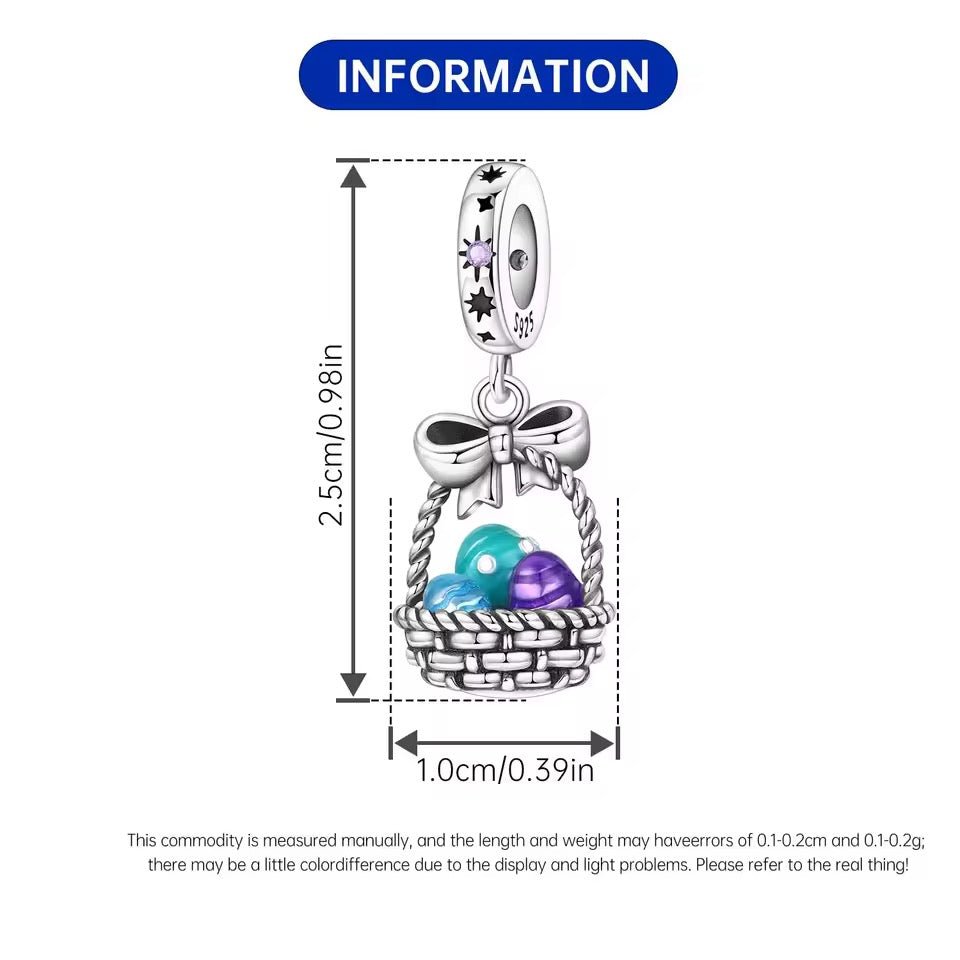 Easter Basket Dangle Charm - bellissi