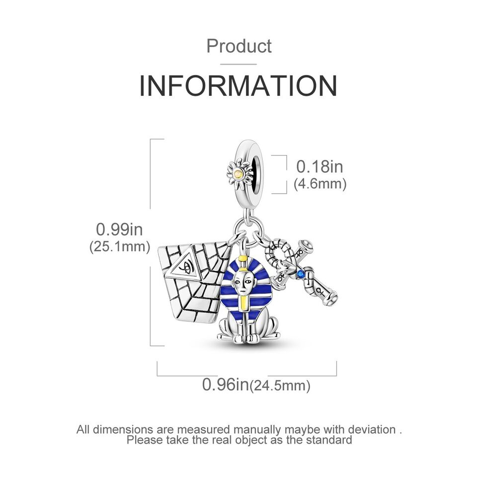 Egyptian Pyramid Pharaoh Charm - bellissi