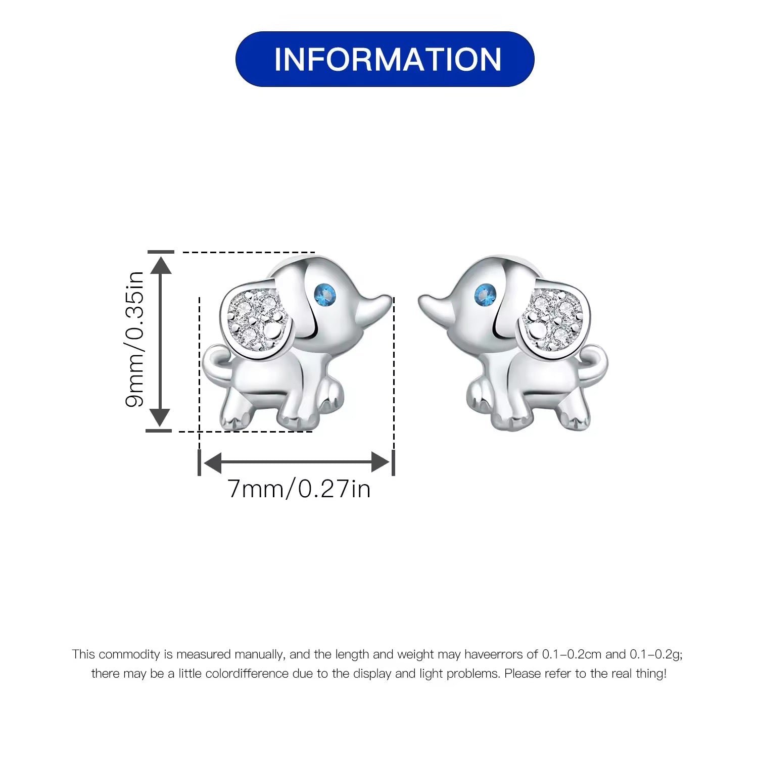 Elephant Stud Earrings - bellissi