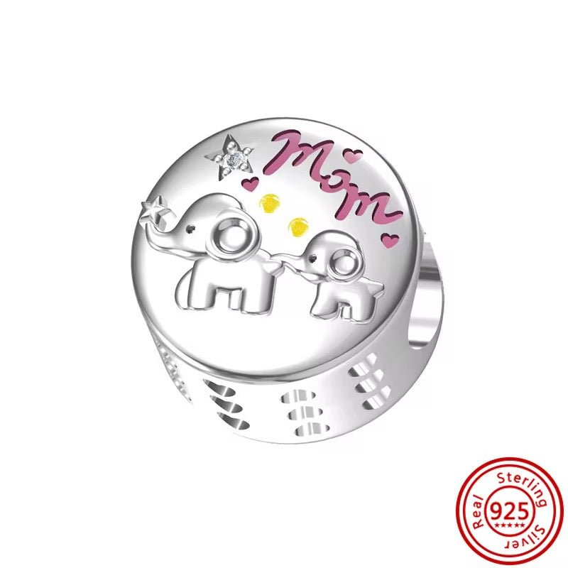 Elephant with Baby Charm - bellissi