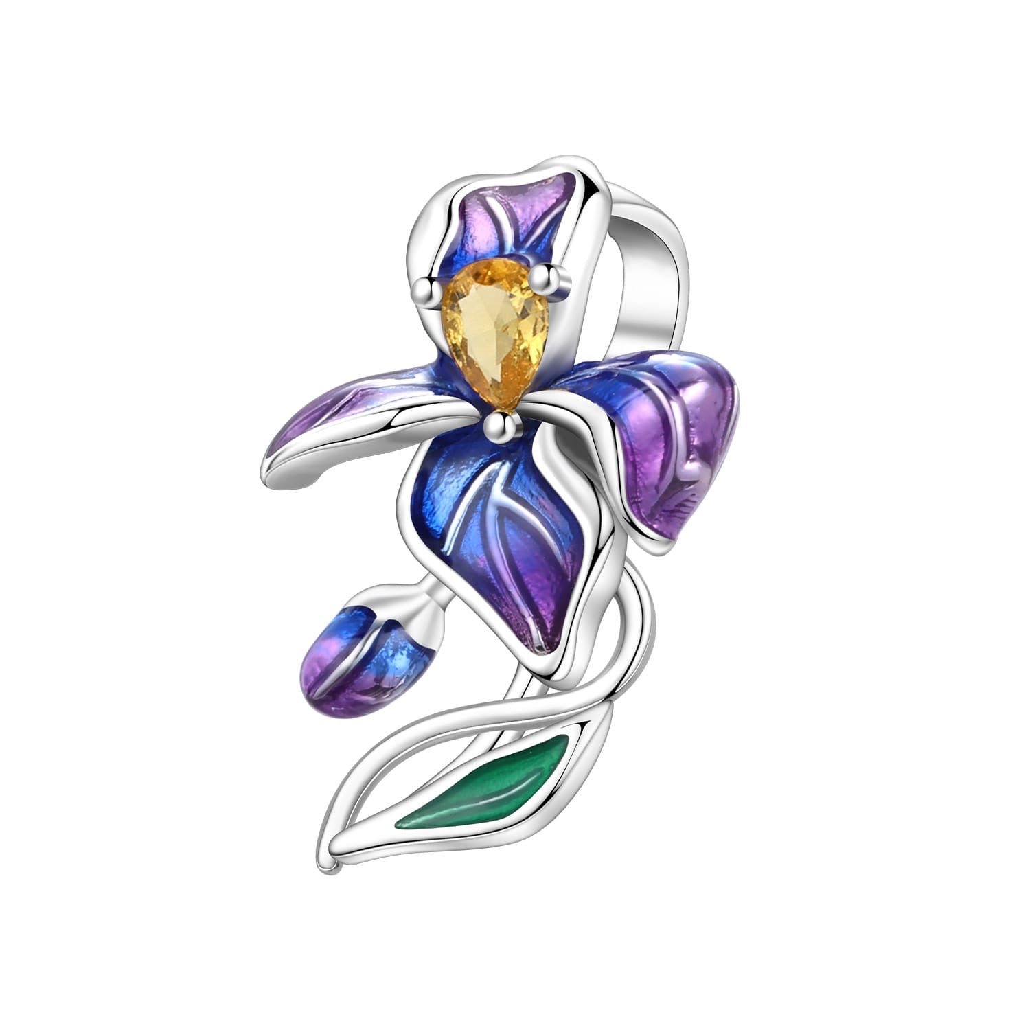 Enchanted IrisGlow charm — luminous iridescent pendant with magical floral sparkle