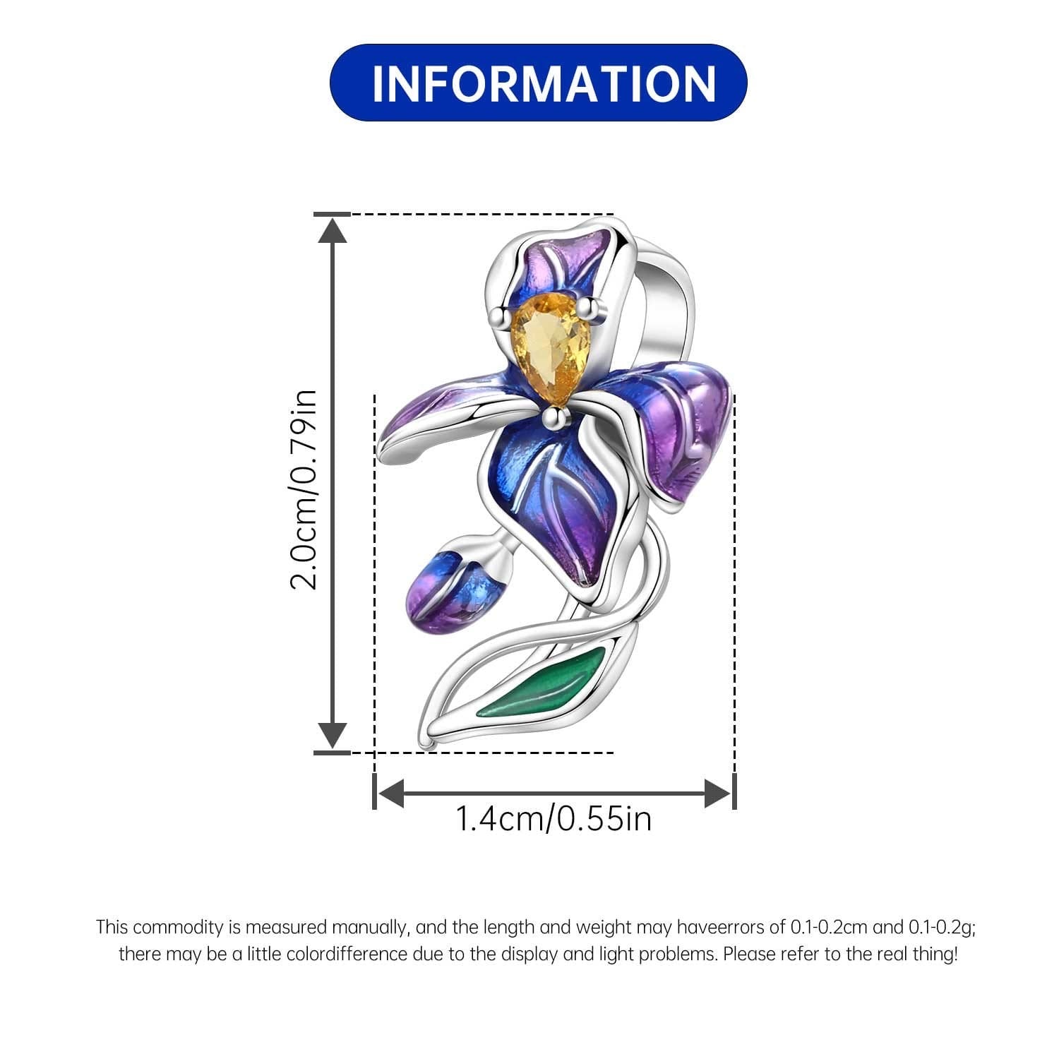Enchanted IrisGlow charm — luminous iridescent pendant with magical floral sparkle