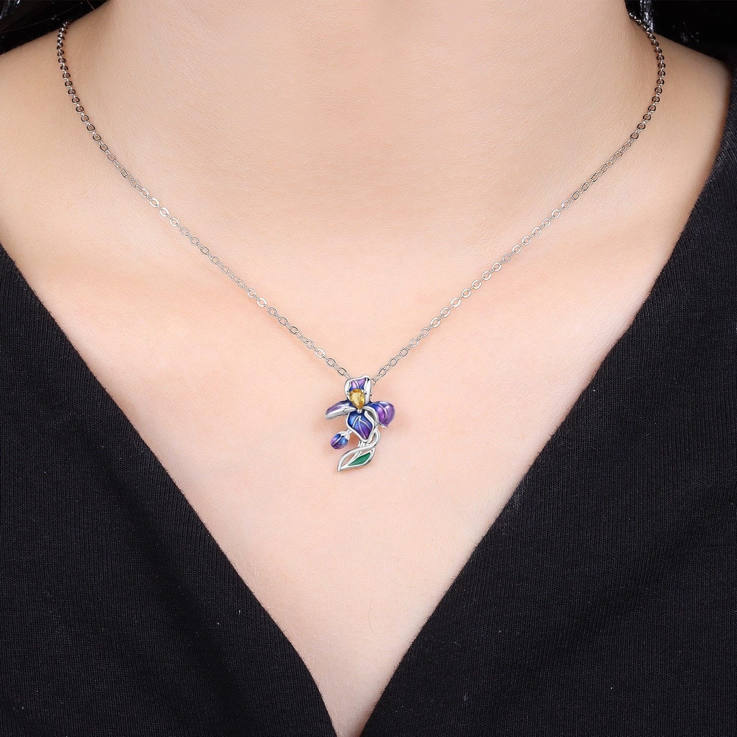 Enchanted IrisGlow charm — luminous iridescent pendant with magical floral sparkle
