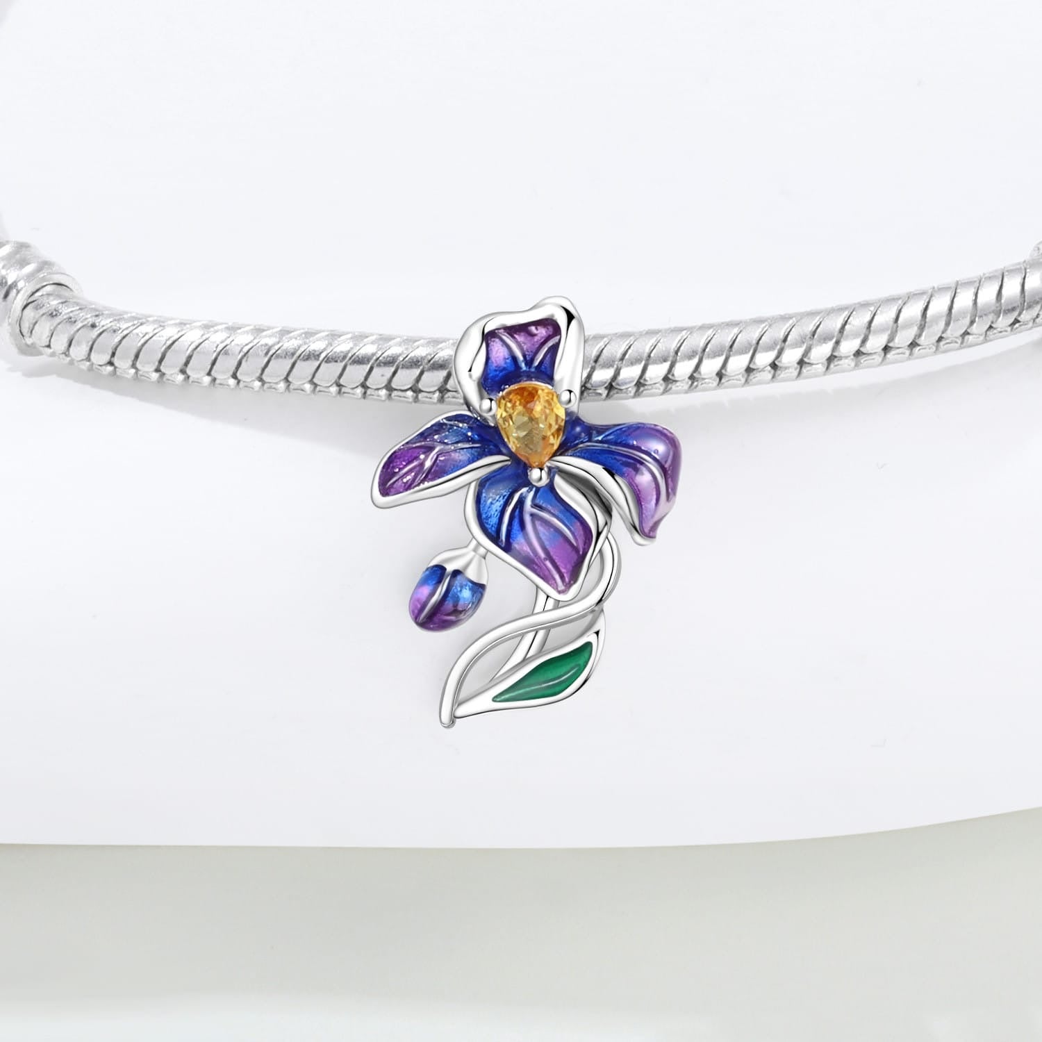 Enchanted IrisGlow charm — luminous iridescent pendant with magical floral sparkle