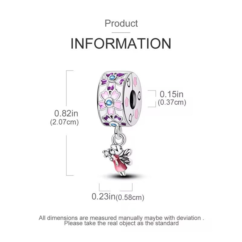 Flowers and Fairy Clip on Charm - bellissi
