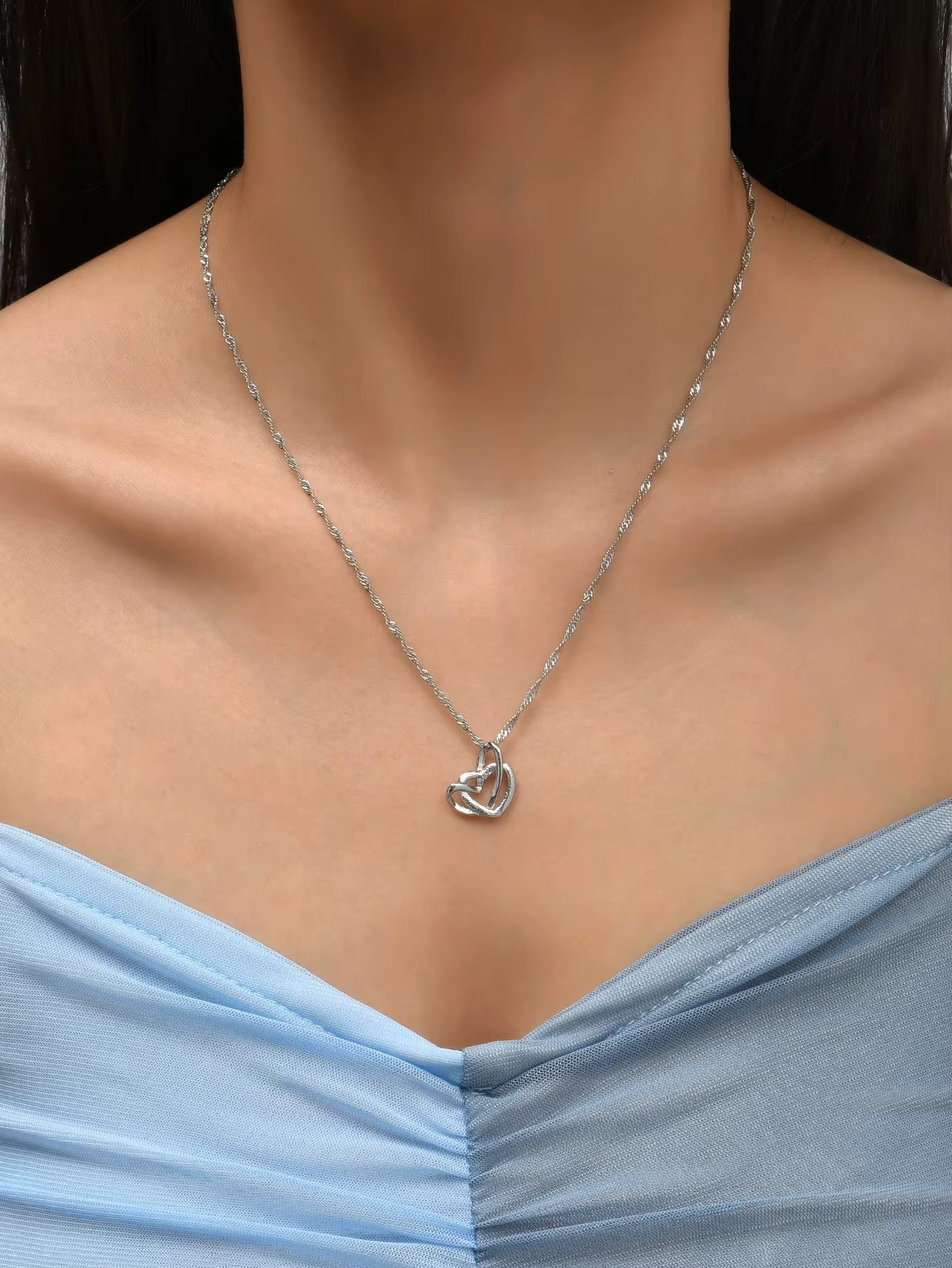 Forever Bond Double Heart Necklace - bellissi