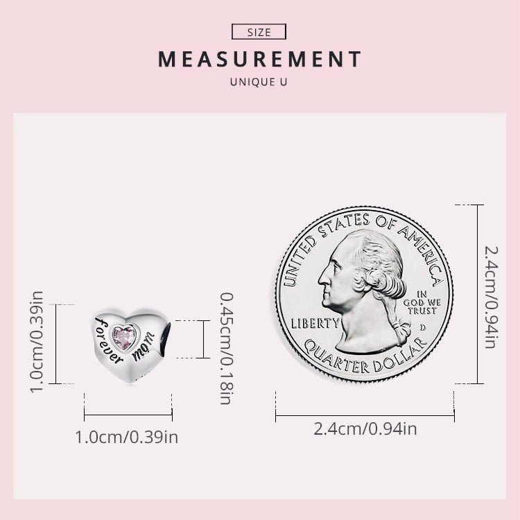 Forever Mom Heart Charm - bellissi