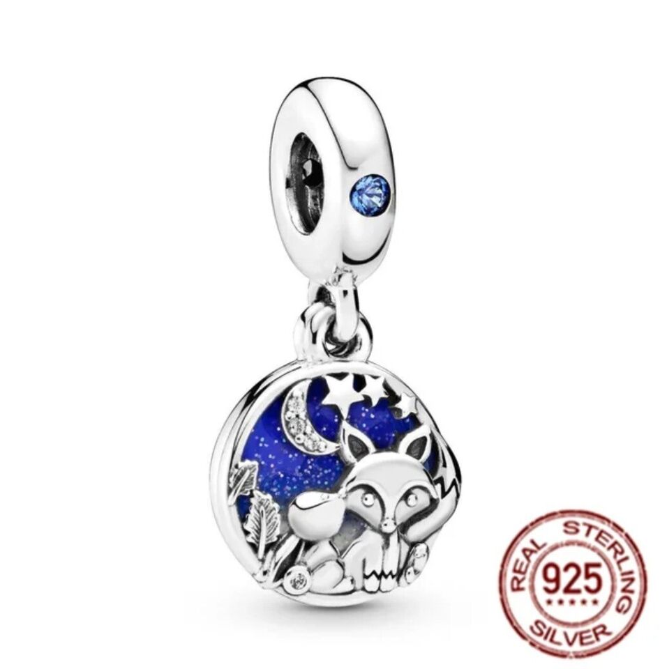 Fox & Bunny Blue Sky Dangle Charm - bellissi