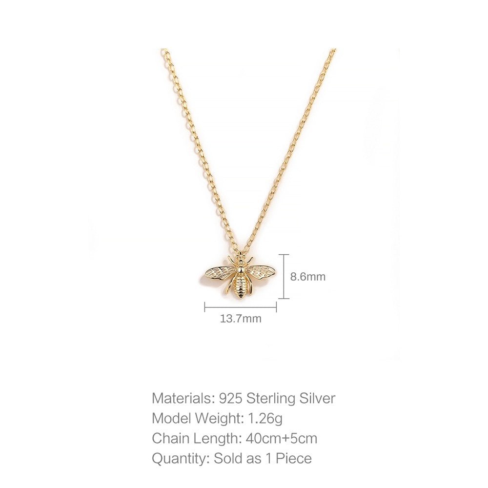 Gold Bee Necklace - bellissi