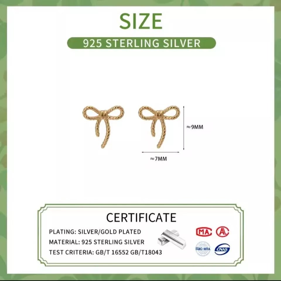 Gold Plated Bow Stud Earrings - bellissi