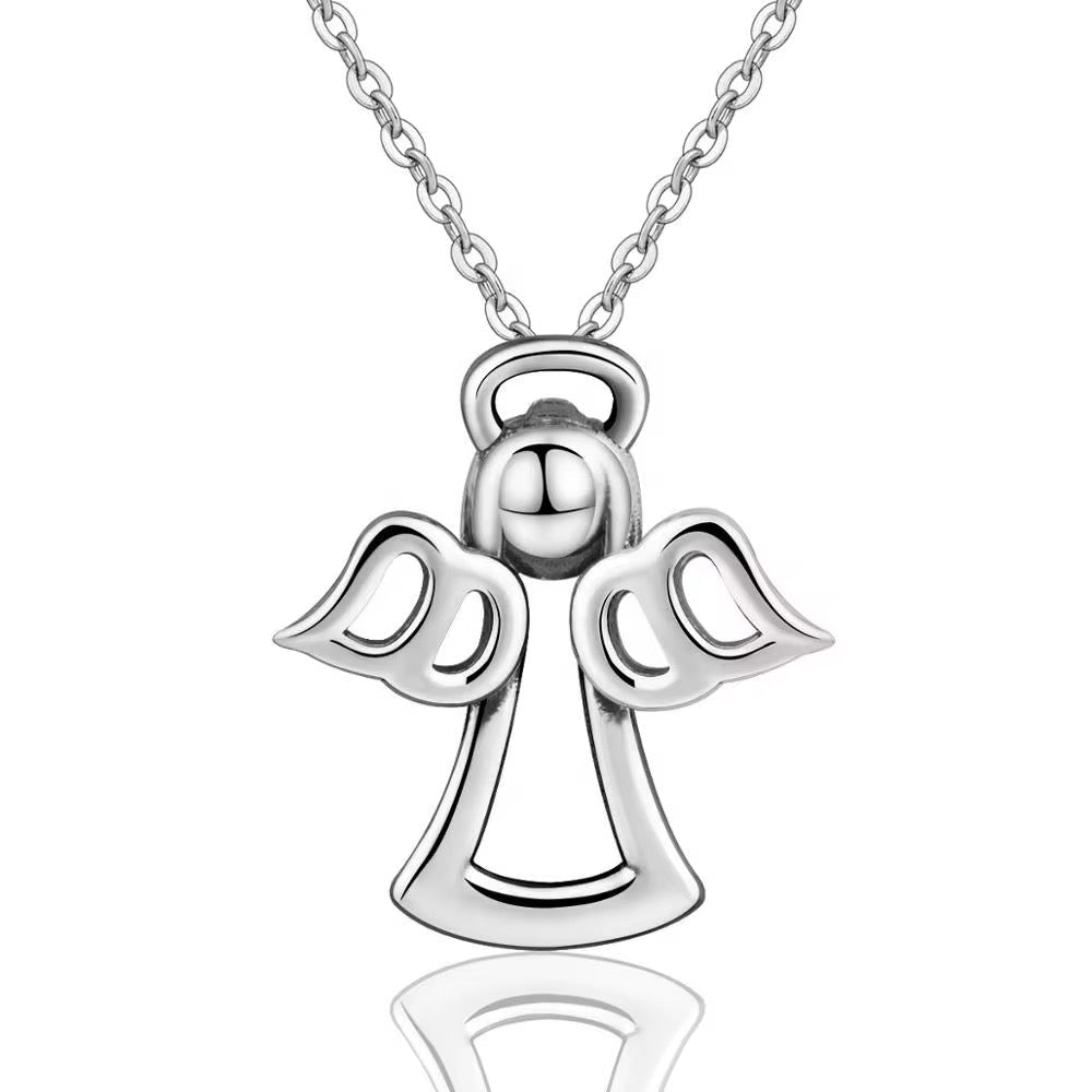 Guardian Angel Necklace Minimalist Protection Charm - bellissi