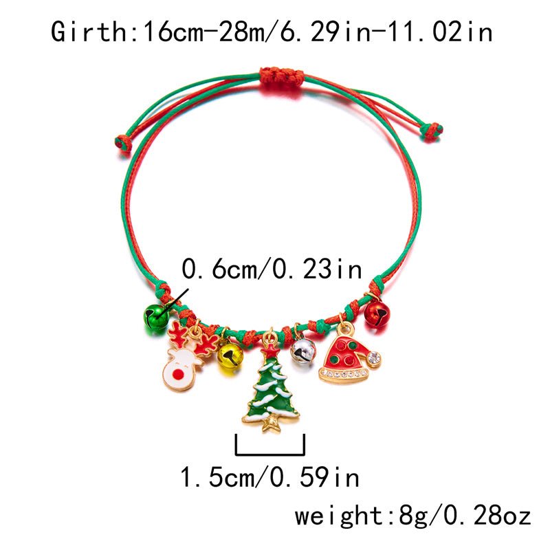 Handwoven Braided Christmas Bracelet - bellissi