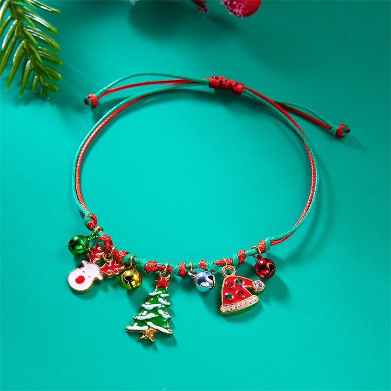 Handwoven Braided Christmas Bracelet - bellissi