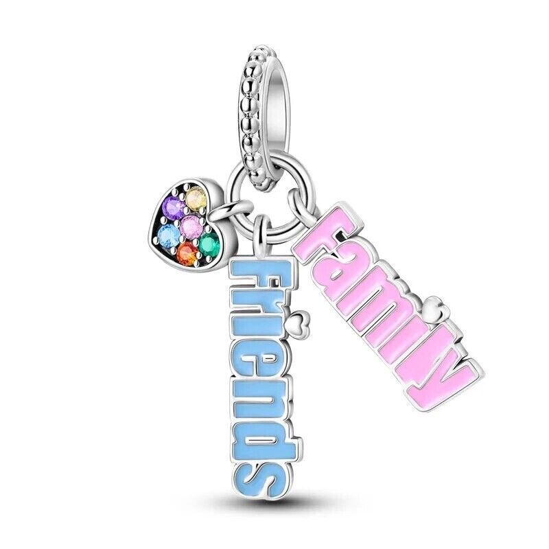 Heart Family & Friends Zirconia Charm - bellissi