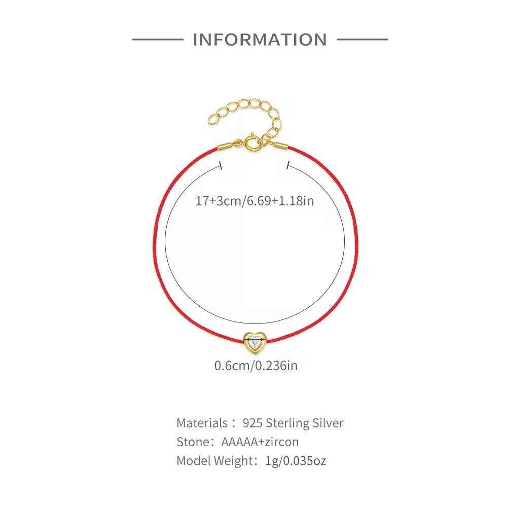 Heart & Heart whit Zircon Bracelet - bellissi