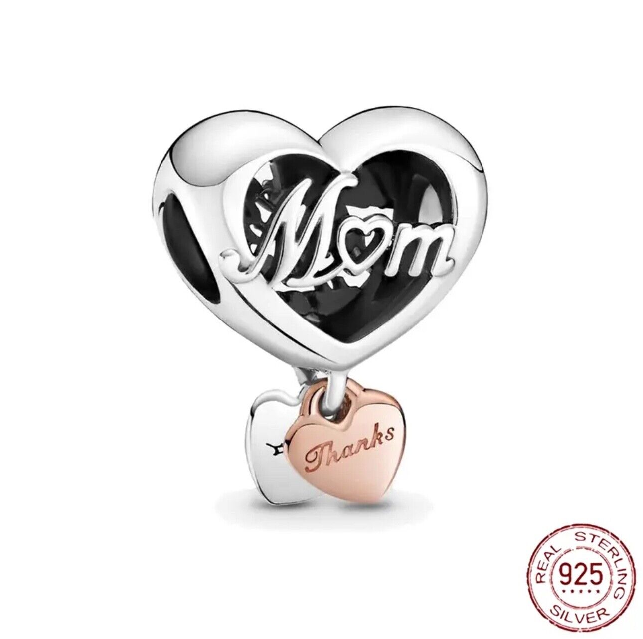 Heart Love Mum Mother Heart Charm - bellissi