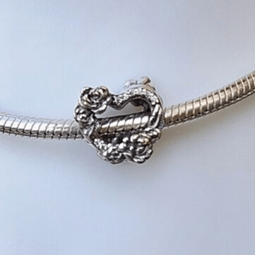 Heart With Flowers Charm - bellissi