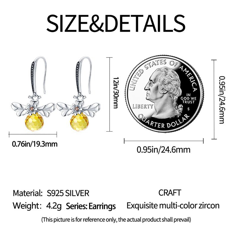 Honey Bee Stud Dangle Earrings - bellissi