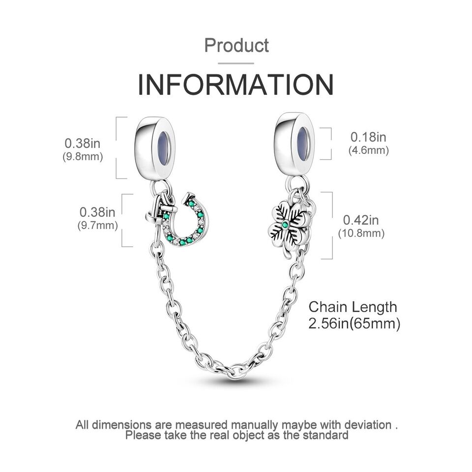 Horseshoe Lucky Clover Safety Chain - bellissi