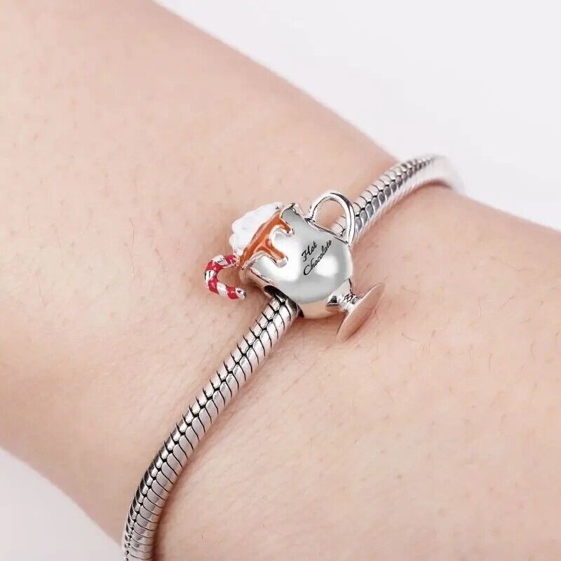 Hot Chocolate & Candy Cane Charm - bellissi