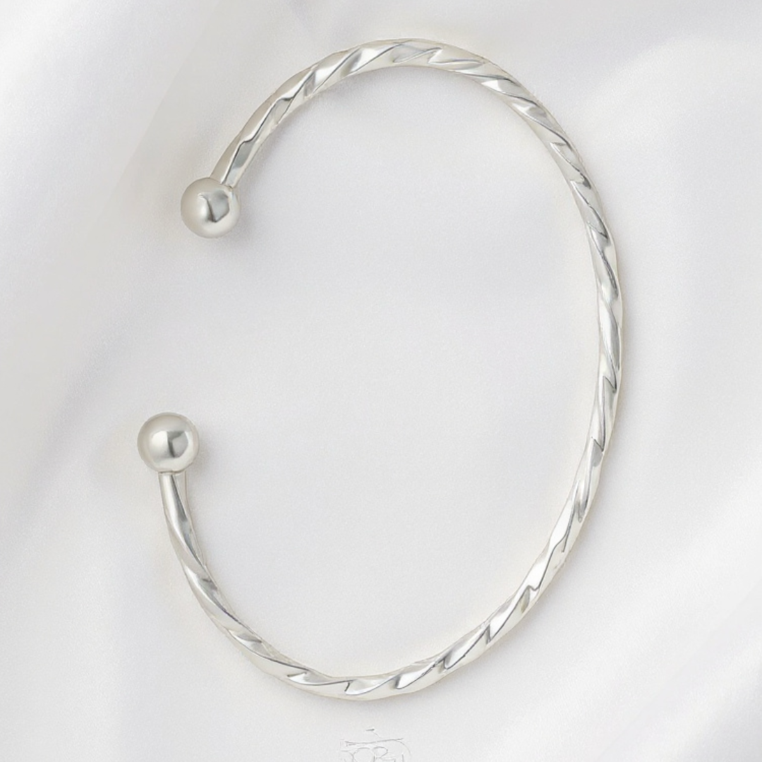 Sterling Silver Bracelet with Ball Ends