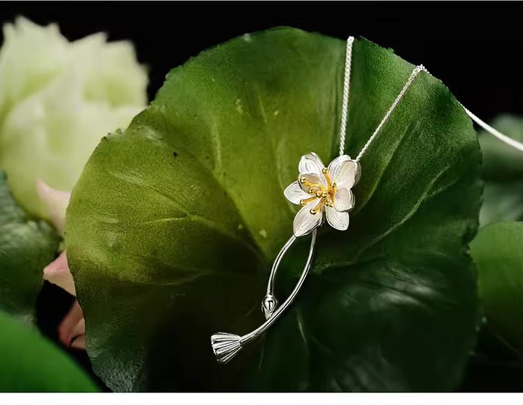 Lotus Whispers Flower Pendant - bellissi