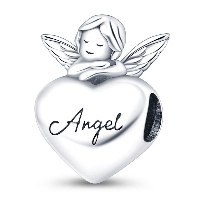 Love Heart With Angel Charm - bellissi