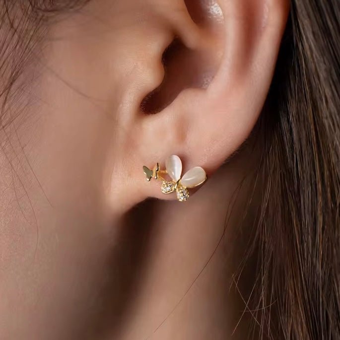 Lovely Butterfly Stud Earrings - bellissi