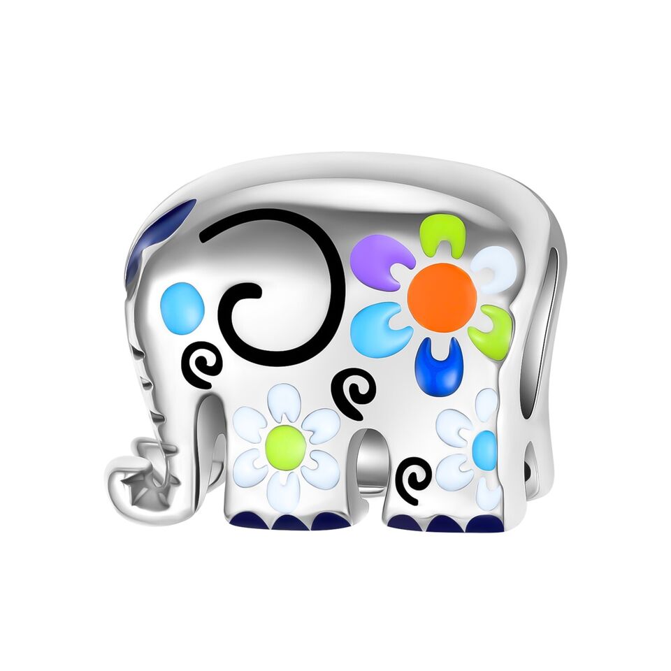 Lucky Elephant Multicoloured Charm - bellissi
