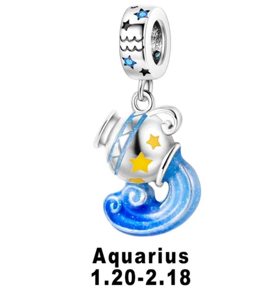 Luminous Zodiac Sign Aquarius Dangle - bellissi
