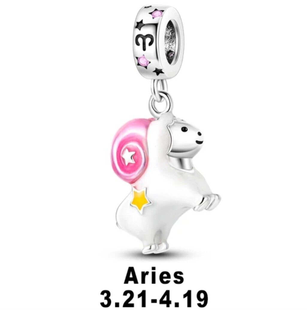 Luminous Zodiac Sign Aries Dangle Charm - bellissi