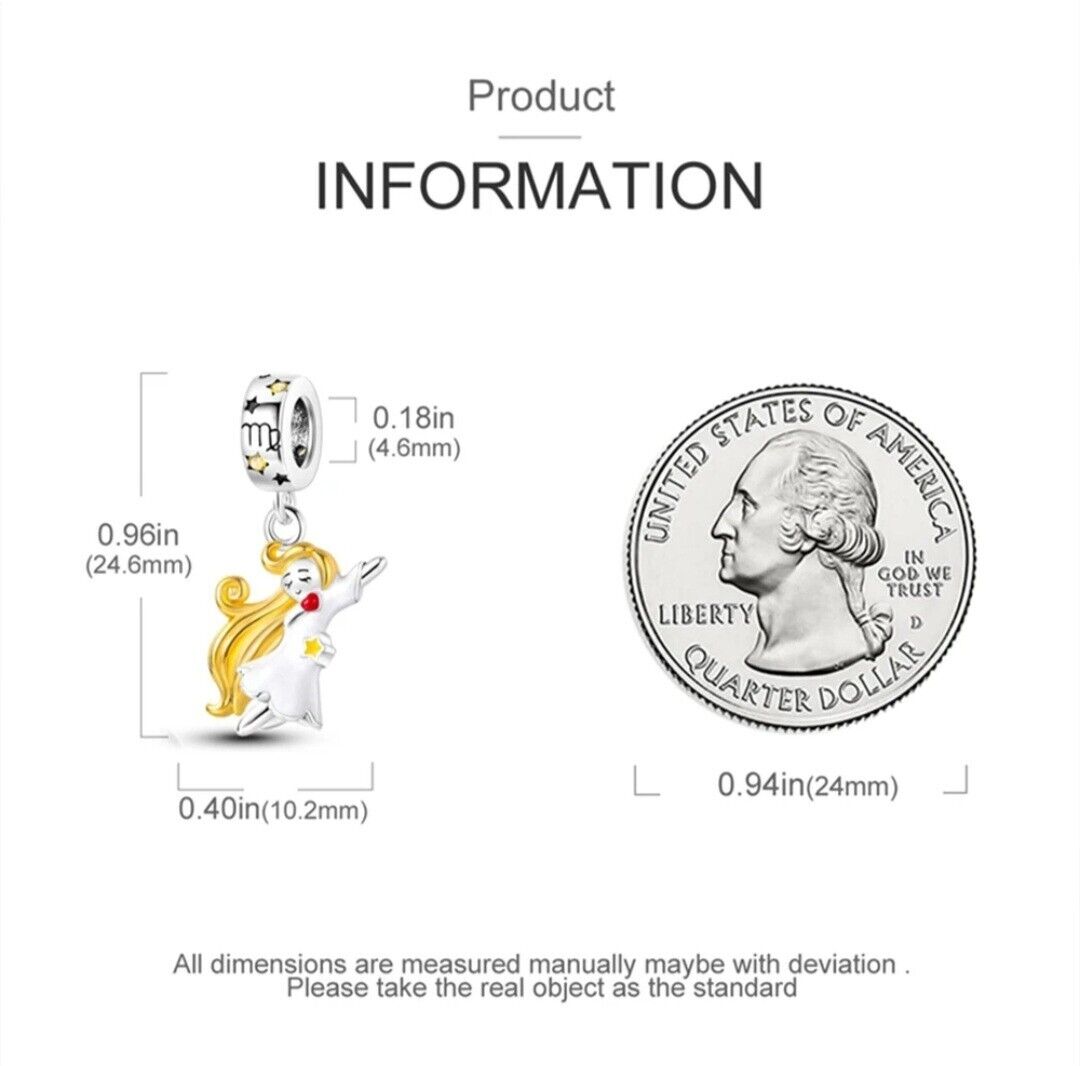 Luminous Zodiac Sign Virgo Dangle Charm - bellissi