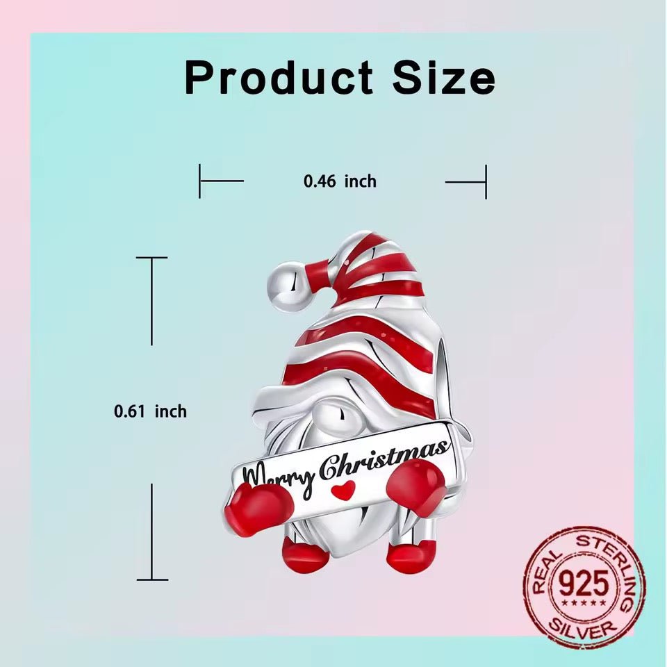 Merry Christmas Gnome Charm - bellissi
