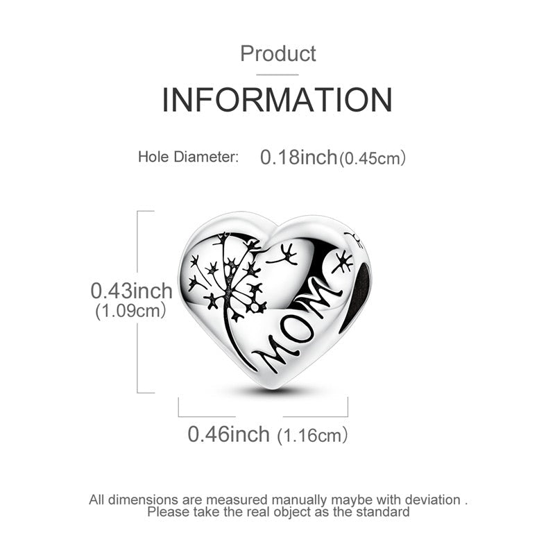 Mom & Daughter Heart Charm with Tree of Life - bellissi