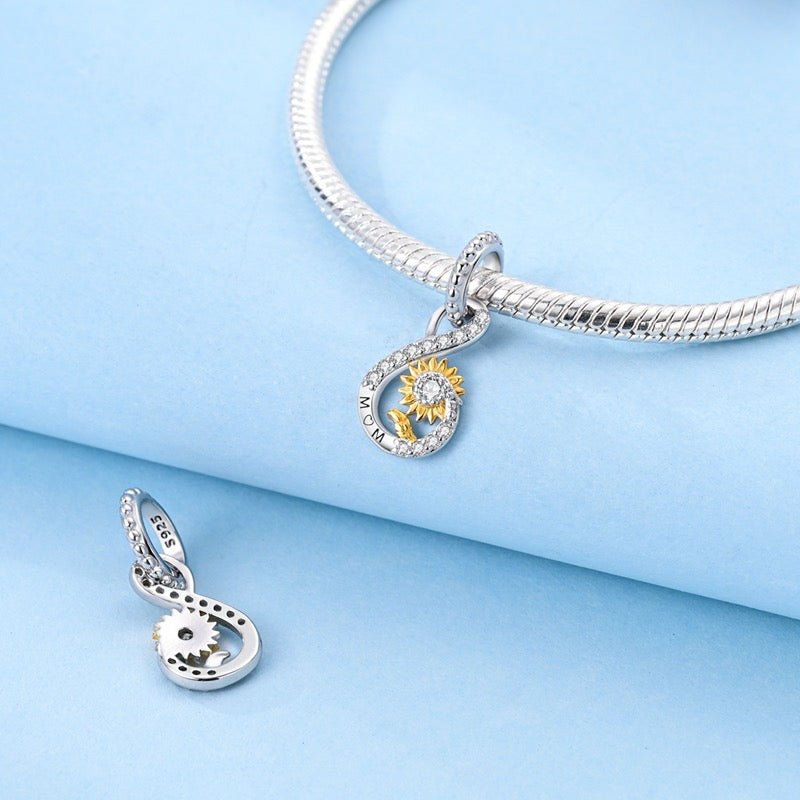 Mom Sunflower Dangle Charm - bellissi
