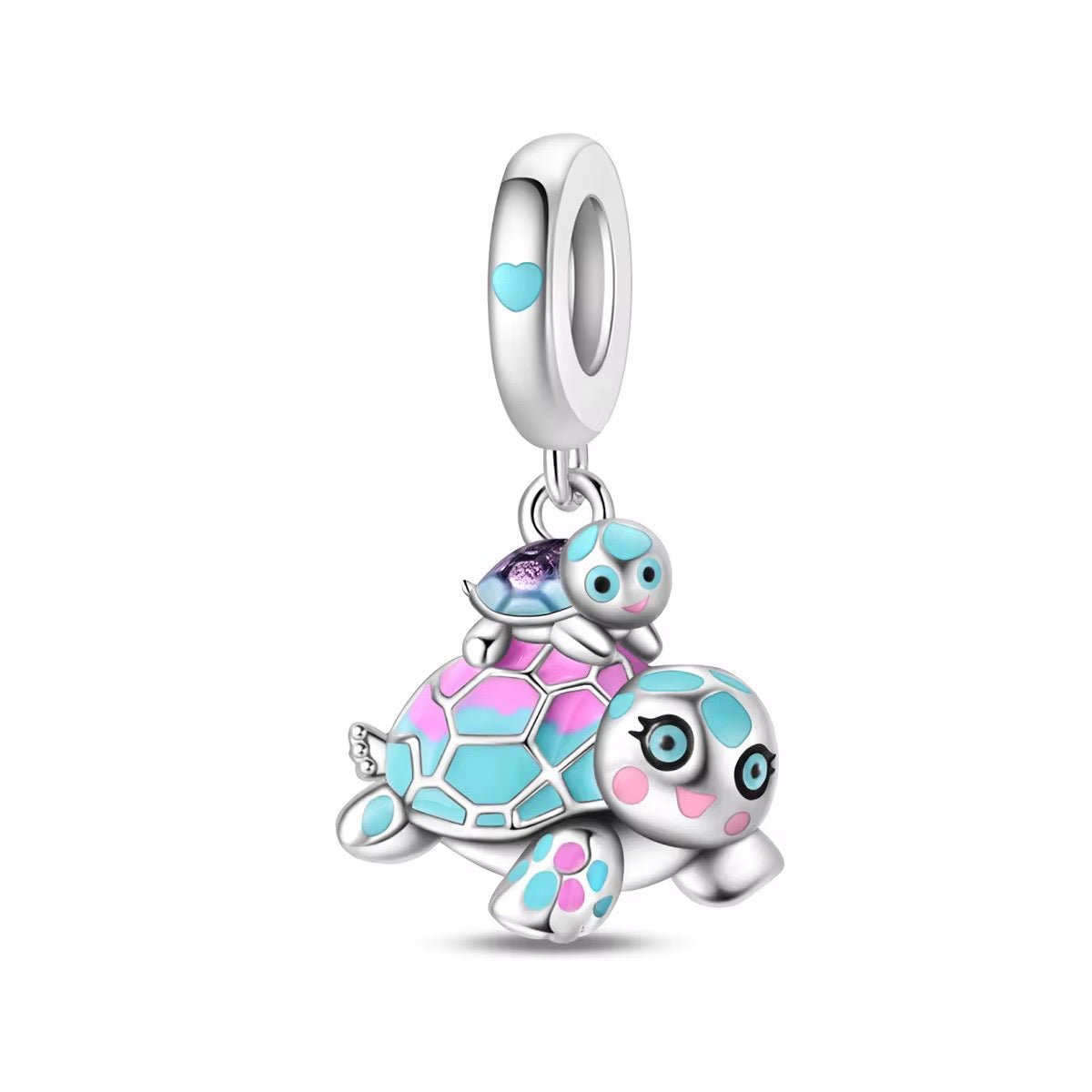 Mother & Baby Turtle Charm - bellissi