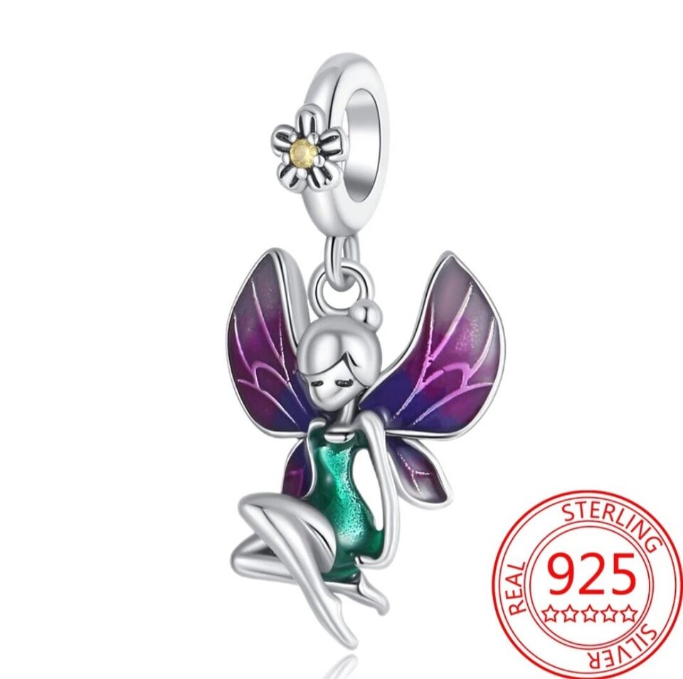 Multicolour Tinkerbell Fairy Dangle Charm - bellissi