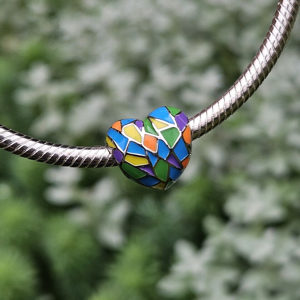 Multicoloured Heart Charm - bellissi