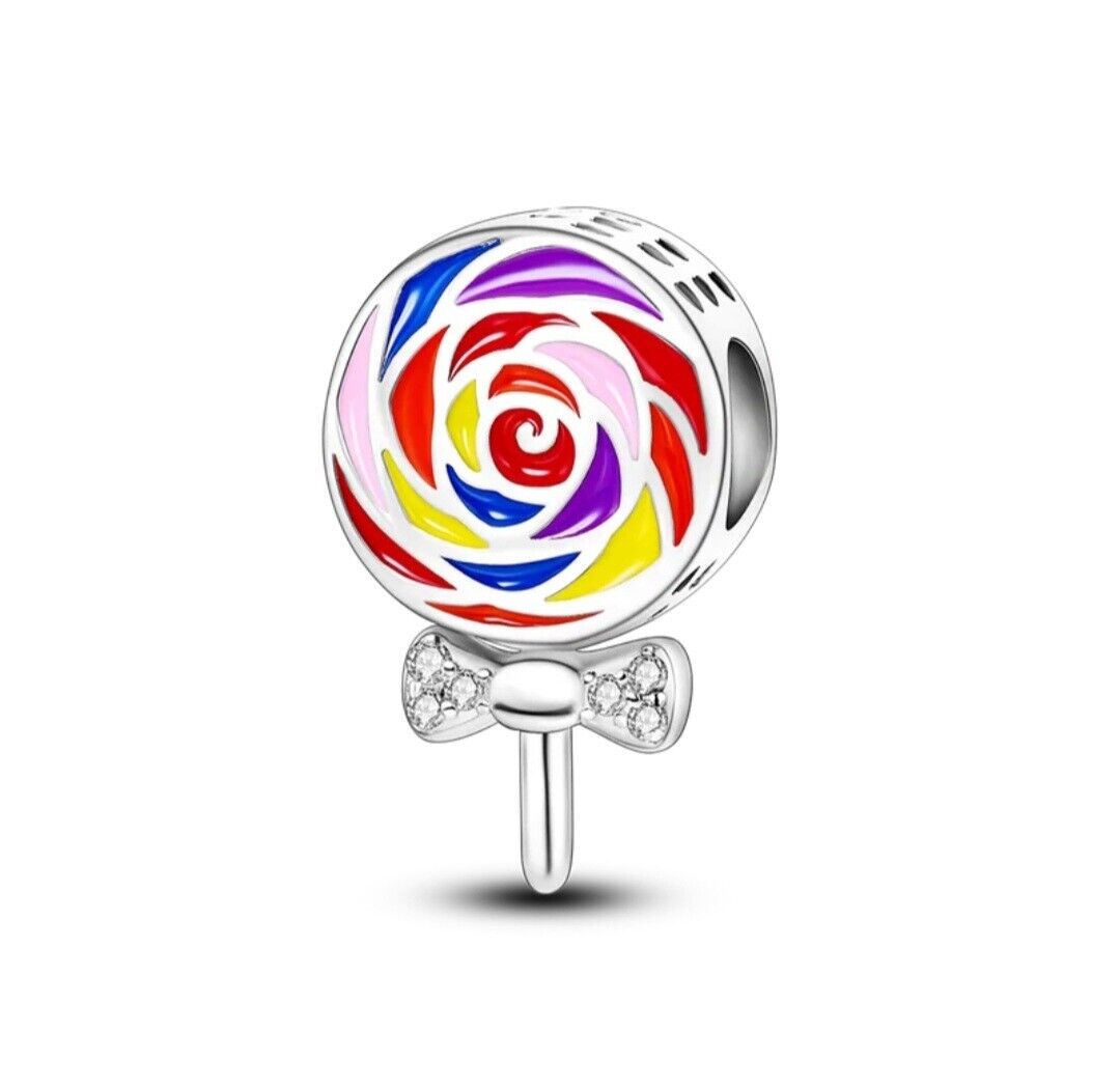 Multicoloured Lollipop Candy Charm - bellissi